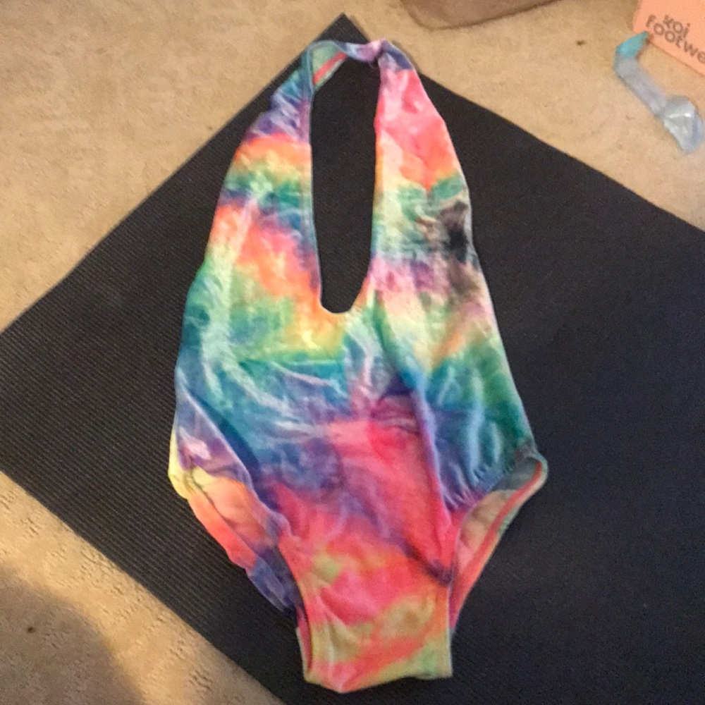 tie dye velvet rave bodysuit